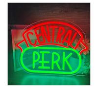 LEMST Néon Enseignes lumineuses Decor Panneau Néon Central Perk Pour Tasse À Café Lumière LED Pour Décoration Murale Alimenté Par USB Pour Cuisine Magasin Chambre À Coucher, 36cm×27cm