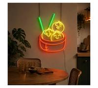 LEMST néon signe Dumpling Steamer Dim Kitchen Enseigne Néon