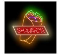 LEMST néon signe Enseigne Lumineuse LED Shawarma À Intensité Variable Pour Restaurant, Magasin D'alimentation Du Moyen-Orient, Décoration Murale, 24.8inx23.23in