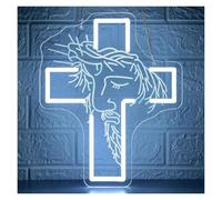 LEMST néon signe Enseigne Néon LED Jésus Croix