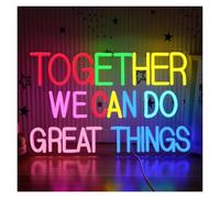 LEMST néon signe Enseigne Néon Together We Can Do Great Things