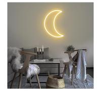 LEMST néon signe Lumière LED À Intensité Variable En Forme De Lune Au Néon 38cmx28cm