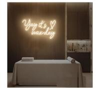 LEMST néon signe Panneau Néon LED Yay It's Wax Day