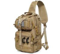 Lemubeane Sac à dos tactique à bandoulière militaire Rover EDC Molle Assault Range Bag bandoulière sac à bandoulière, Coyote, Medium, Tactique