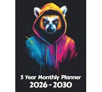 Lemur 5 Year Monthly Planner: Large 60 Month Sunday to Saturday Calendar | Gift For People Who Love Tropical Rainforest Animals, Wildlife Lovers | ... and Busy Individuals | 8.5 x 11 Inches | v1
