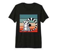 Lémurien de Style rétro Lémurien à Queue annelée Primate T-Shirt Haut de Gamme