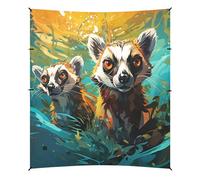 LéMuriens Aquarelle Mignon Tente de Plage Abri Solaire pour Camping,Installation Facile,Portable avec Sacs de Sable pour Pêche Pique-Nique Plein Air
