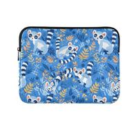 Lemurs Madagascar Housse de transport douce pour ordinateur portable 13-14" Motif Madagascar Bleu