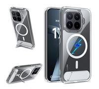 Lemxiee Coque Magnétique pour Xiaomi 17T Case avec Béquille Pliable,Compatible avec MagSafe Coque Transparent