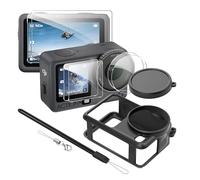 Lemxiee Coque pour DJI Osmo Action 6 Case + [2+2+2 Pièces] Protecteur d'écran Verre Trempé pour DJI Osmo Action 6 Accessoire