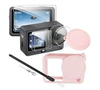 Lemxiee Coque pour DJI Osmo Action 6 Case + [2+2+2 Pièces] Protecteur d'écran Verre Trempé pour DJI Osmo Action 6 Accessoire