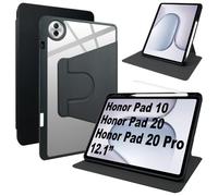Lemxiee Coque pour Honor Pad 20 & 20 Pro & Pad 10 12.1" Case avec Porte styleto & Support Rotatif,Cuir PU + Acrylique Transparent