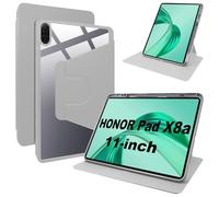 Lemxiee Coque pour Honor Pad X8b & Pad X8a 11" Case avec Porte styleto & Béquille Rotatif,Cuir PU + Acrylique Transparent