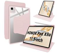 Lemxiee Coque pour Honor Pad X9a 11.5" Case avec Porte styleto & Béquille Rotatif,Cuir PU + Acrylique Transparent