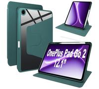 Lemxiee Coque pour OnePlus Pad Go 2 12.1" Case avec Porte styleto & Béquille Rotatif,Cuir PU + Acrylique Transparent