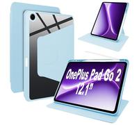 Lemxiee Coque pour OnePlus Pad Go 2 12.1" Case avec Porte styleto & Béquille Rotatif,Cuir PU + Acrylique Transparent