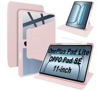 Lemxiee Coque pour OnePlus Pad Lite & Oppo Pad SE 11" Case avec Porte styleto & Béquille Rotatif,Cuir PU + Acrylique Transparent