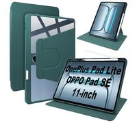 Lemxiee Coque pour OnePlus Pad Lite & Oppo Pad SE 11" Case avec Porte styleto & Béquille Rotatif,Cuir PU + Acrylique Transparent