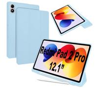 Lemxiee Coque pour Xiaomi Redmi Pad 2 Pro & POCO Pad M1 12.1" Case avec Porte styleto & Béquille Cuir PU + Silicone Coque
