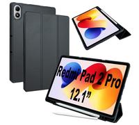 Lemxiee Coque pour Xiaomi Redmi Pad 2 Pro & POCO Pad M1 12.1" Case avec Porte styleto & Béquille Cuir PU + Silicone Coque