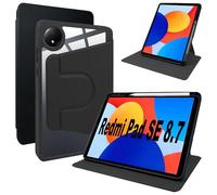 Lemxiee Coque pour Xiaomi Redmi Pad SE 8.7" Case avec Porte styleto & Béquille Rotatif,Cuir PU + Acrylique Transparent