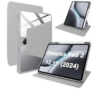 Lemxiee Cover pour Oneplus Pad 2 & Oppo Pad 3 Pro Coque Case avec Emplacement pour Stylo & Support pivotant Cuir PU + Acrylique Transparent Coque pour Oneplus Pad 2 & Oppo Pad 3 Pro 12.1" Case