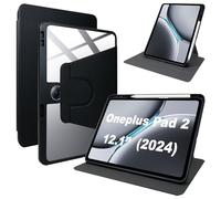 Lemxiee Cover pour Oneplus Pad 2 & Oppo Pad 3 Pro Coque Case avec Emplacement pour Stylo & Support pivotant Cuir PU + Acrylique Transparent Coque pour Oneplus Pad 2 & Oppo Pad 3 Pro 12.1" Case