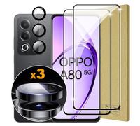 Lemxiee Film pour OPPO A80 5G Verre Trempé [2+1 Pièces] Caméra Arrière Protecteur Film + Protecteur d'écran HD cadre invisible Verre Trempé pour OPPO A80 5G