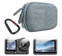 Lemxiee Pochette Housse pour DJI Osmo Action 6 Coque + [2+2+2 Pièces] Protecteur d'écran Verre Trempé pour DJI Osmo Action 6 Accessoire