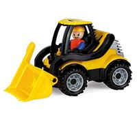 Lena- x Truckies Chantier Stable env. 22 cm, Petit Jouet chargeuse sur pneus pour Enfants à partir de 2 Ans, véhicule Pelleteuse Robuste, 01622, Bleu/Argent