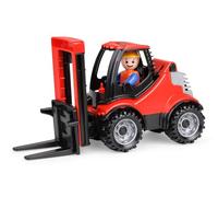 Lena 01627 - Chariot élévateur Truckies - Véhicule Solide pour Enfant d'environ 22 cm de Long - pour Enfants à partir de 2 Ans - Véhicule Robuste pour bac à Sable, Plage et Chambre d'enfant