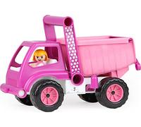 Lena 04101 Camion Benne Princesse de Hohenzollern, véhicule de Chantier d' env. 27 cm, Camion Benne avec Figurine Jouet, Camion Benne pour Fille à partir de 2 Ans, véhicule Jouet en Rose