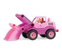 LENA - 04103 - Princesse de Hohenzollern Chargeuse-Pelleteuse Rose, 33 cm, véhicule Jouet pour Enfants à partir de 2 Ans, chargeuse sur pneus Robuste avec essieux en Acier et Figurine de Jeu Fillette