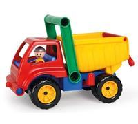 LENA 04150 - Camion Benne Active, véhicule de Chantier, env. 27 cm, Camion à Benne basculante Robuste avec poignée et Figurine Mobile, véhicule pour Enfants à partir de 2 Ans