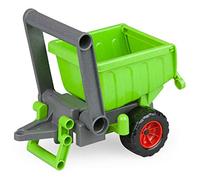 Lena- EcoAktives Hänger, env. 20 cm pour Tracteur EcoActives, Plastique avec Odeur Naturelle de Bois, remorque de véhicule Jouet pour Enfants à partir de 2 Ans, Vert, 04214