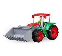 Lena - Tracteur jouet Truxx 04417 - Pelle avant, figurine, env. 35 cm - Vert/Rouge - Dès 2 ans