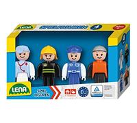 Lena 04490 - Set de 4 Figurines Mobiles, Pack d'accessoires pour la série de véhicules TRUXX et TRUXX², Figurines pour l'intérieur et l'extérieur, pour Les Enfants à partir de 12 Mois.