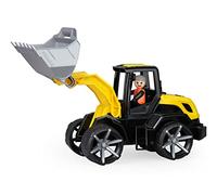 Lena 04512 TRUXX² - Véhicule de chantier - Environ 37 cm - Chargeur de roue robuste avec pelle fonctionnelle et figurine de jeu entièrement mobile - Pour enfants à partir de 2 ans - Véhicule de jeu - Jaune/noir