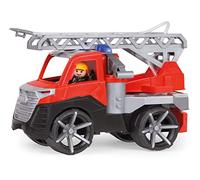 Lena 04535 - TRUXX² Camion de Pompiers à échelle, env. 28 cm, Camion de Pompiers avec échelle Pliable, Lance à Eau et Figurine Mobile, pour Enfants à partir de 2 Ans, véhicule Jouet Rouge