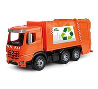 Lena 04614 - Worxx Camion Poubelle Mercedes Benz Arocs, Voiture Jouet env. 53 cm, véhicule Utilitaire pour Enfants à partir de 3 Ans, Camion Poubelle Robuste avec 2 poubelles