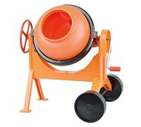 LENA - 05004 - Bétonnière 29 cm, mélangeur Orange, Grand mélangeur de Ciment pour la Plage, mélangeur avec Fonction réaliste, Jouet de Sable pour Les Petits constructeurs à partir de 3 Ans
