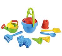 LENA - 05420 Happy Sand Set de Jeu Jouet de Sable avec 10 pièces pour Les Enfants à partir de 2 Ans, avec Seau, passoire, Pelle, râteau, arrosoir, cuillère à Glace, gaufres et moules
