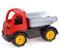LENA 1260 Workies Camion-Benne 12 cm, véhicule en Plastique ABS, Benne avec Coffre de Charge, pneus en Caoutchouc et essieux en Acier galvanisé, Camion à Benne pour Enfants à partir de 18 Mois, Rouge