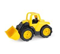 Lena 1262 Workies - Chargeuse sur Roues - 14 cm - en Plastique ABS - avec Pelle Mobile - Pneus en Caoutchouc - Essieux en Acier - pour Enfants à partir de 18 Mois - Jaune et Noir