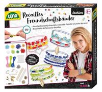 LENA 42721 - Perles de rocaille - Bracelets d'amitié - Kit de bricolage pour enfants à partir de 8 ans - Kit de bricolage avec fils - 8 couleurs - Kit créatif dans une boîte pliante colorée - Perles
