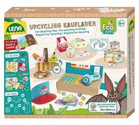 Lena 42837 Eco Upcycling Kit de bricolage pour magasin d'achat - Utilisation d'emballages recyclés pour fabriquer son propre supermarché - Kit créatif pour enfants à partir de 6 ans