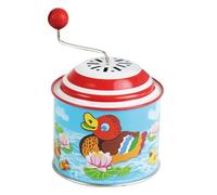 LENA - 52761 Boîte à Musique Petits Canards d'env. 10,5 x 7,5 cm, avec mélodie Tous Mes Petits canetons, Orgue Rotatif pour Enfants à partir de 18 Mois, Orgue de Canard