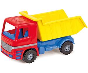 LENA - 7250 Modèle de Camion à Benne Profi Mercedes Benz Actros, d'env. 23cm, véhicule de Chantier Robuste, Un Jouet pour Enfants à partir de 2 Ans, adapté pour l'intérieur et l'extérieur