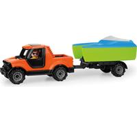 LENA Auto Truckies Pickup avec chariot et bateau