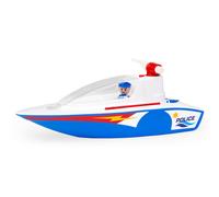 LENA - BOAZZ Bateau de Police 36 cm, Indoor et Outdoor, pour Enfants à partir de 2 Ans, avec réservoir d'eau et Fonction éclaboussure